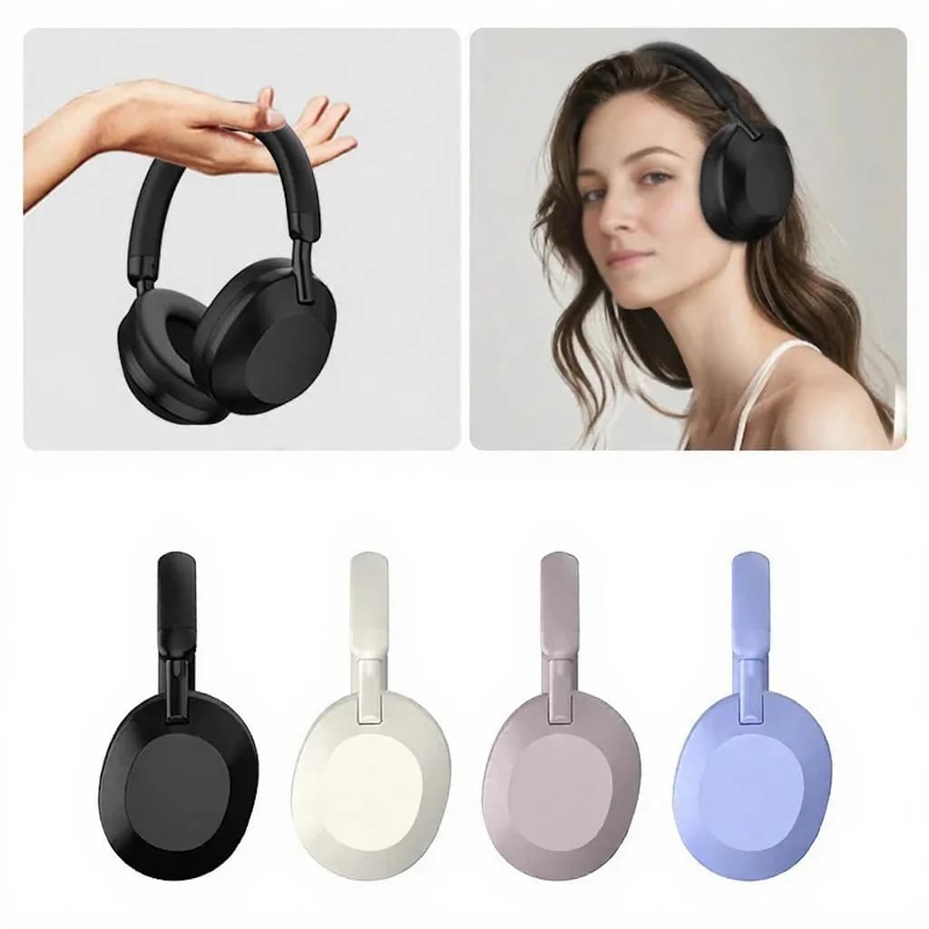 หูฟังไร้สายตัดเสียงรบกวน Bluetooth 5.4 แบบครอบหู