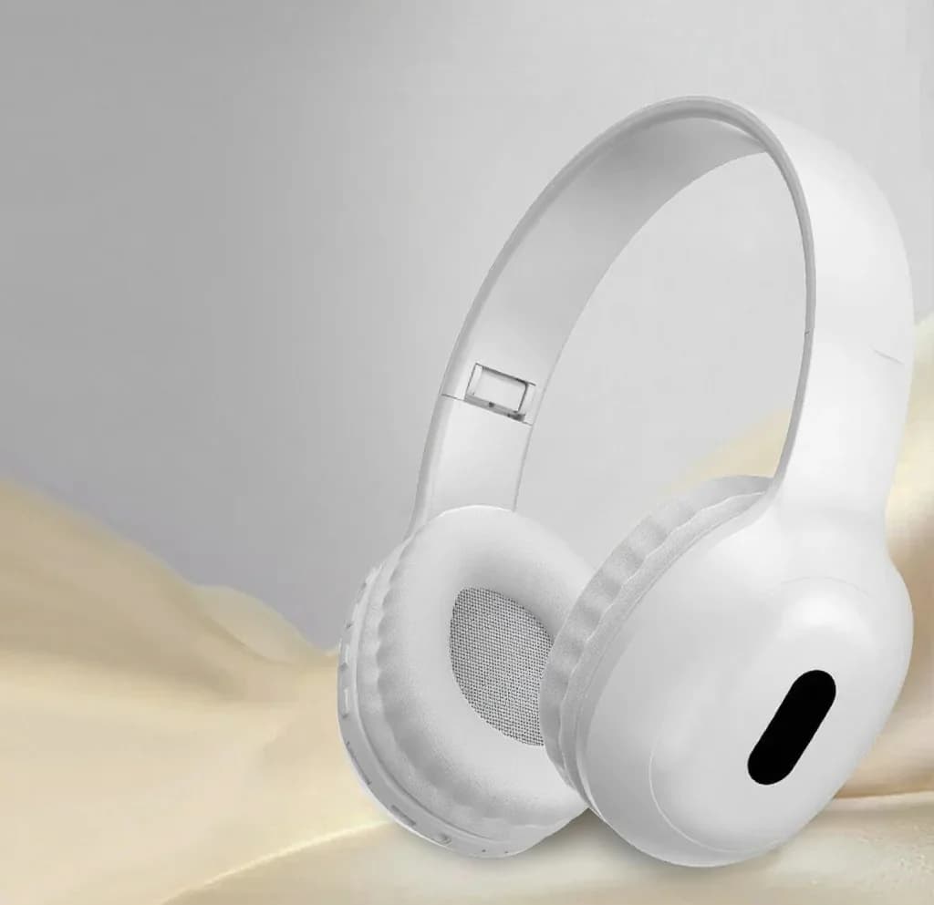 หูฟัง Bluetooth แบบครอบหู พร้อมช่องใส่การ์ด TF และช่อง AUX
