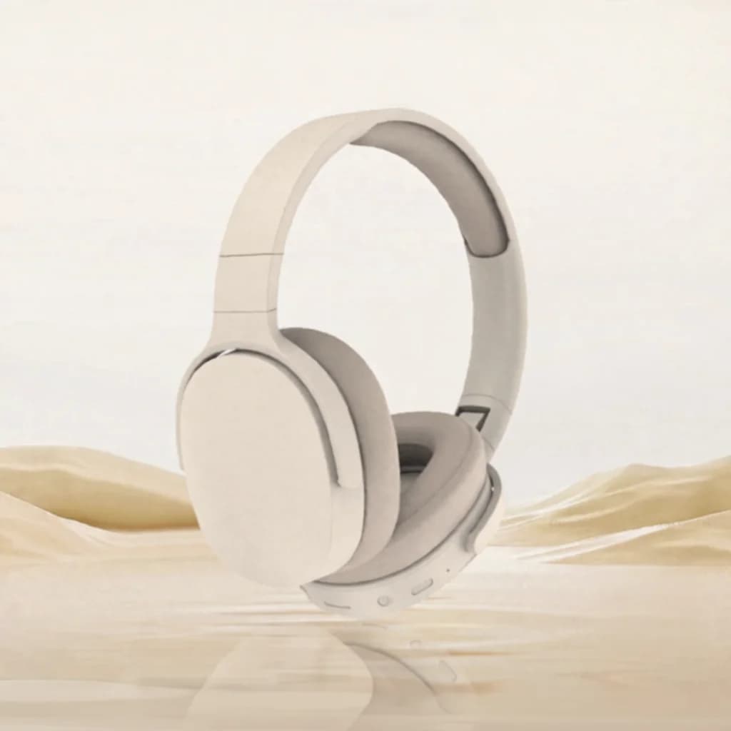 หูฟังไร้สาย Bluetooth แบบครอบหู พร้อมวิทยุ FM และช่องใส่การ์ด TF
