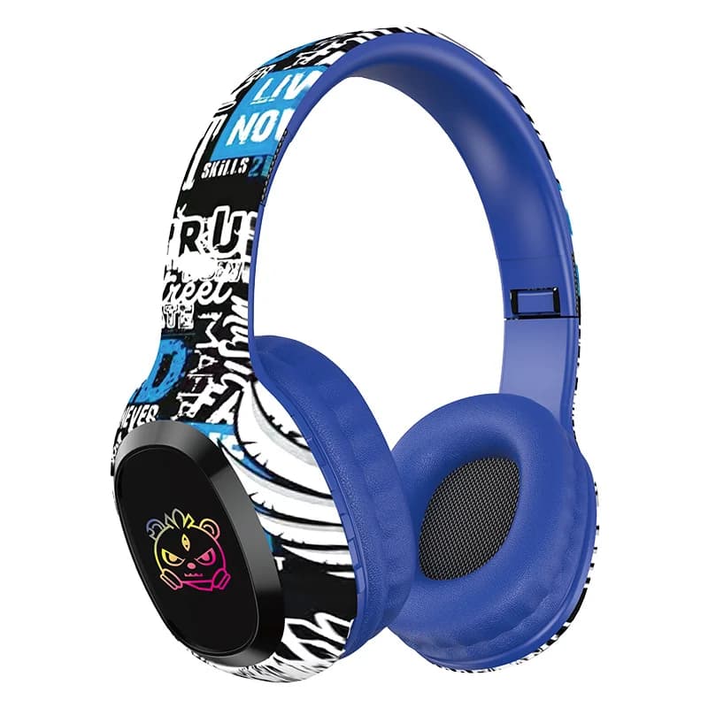 หูฟังไร้สายแบบครอบหู รองรับการ์ด TF และ Bluetooth